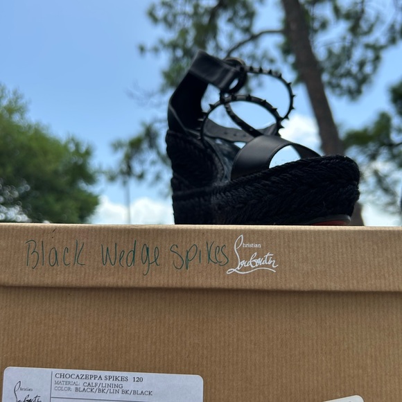 Christian Louboutin Black Wedge Elegance